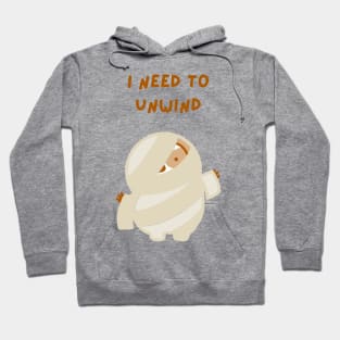 I Need to Unwind Halloween Mummy Sloth Hoodie